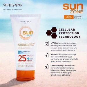 کرم ضد آفتاب بی رنگ ضد پیری محافظ UV سان زون SPF 25