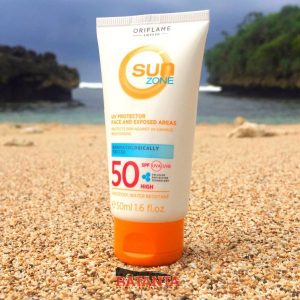  کرم ضد آفتاب بی رنگ محافظ UV سان زون SPF 50